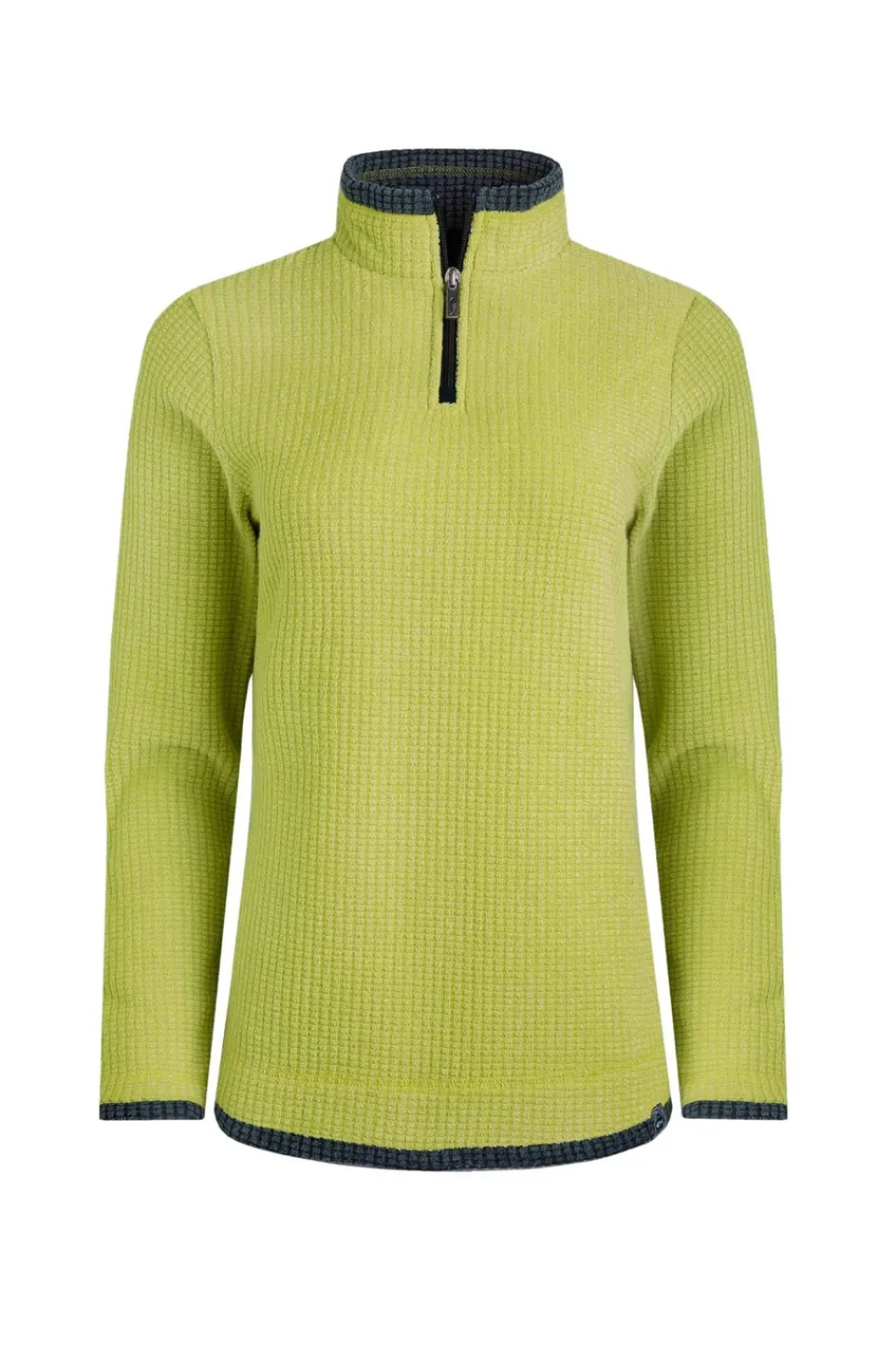 Coats & Jackets>Weird Fish Soft Green Beye 1/4 Zip Grid Fleece