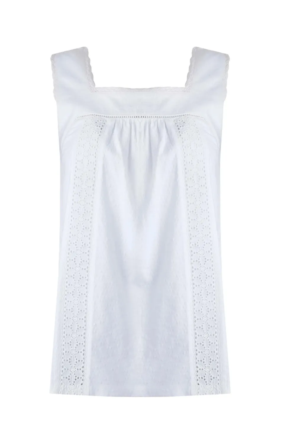 Tops>Weird Fish White Chelle Jersey Square Neck Vest