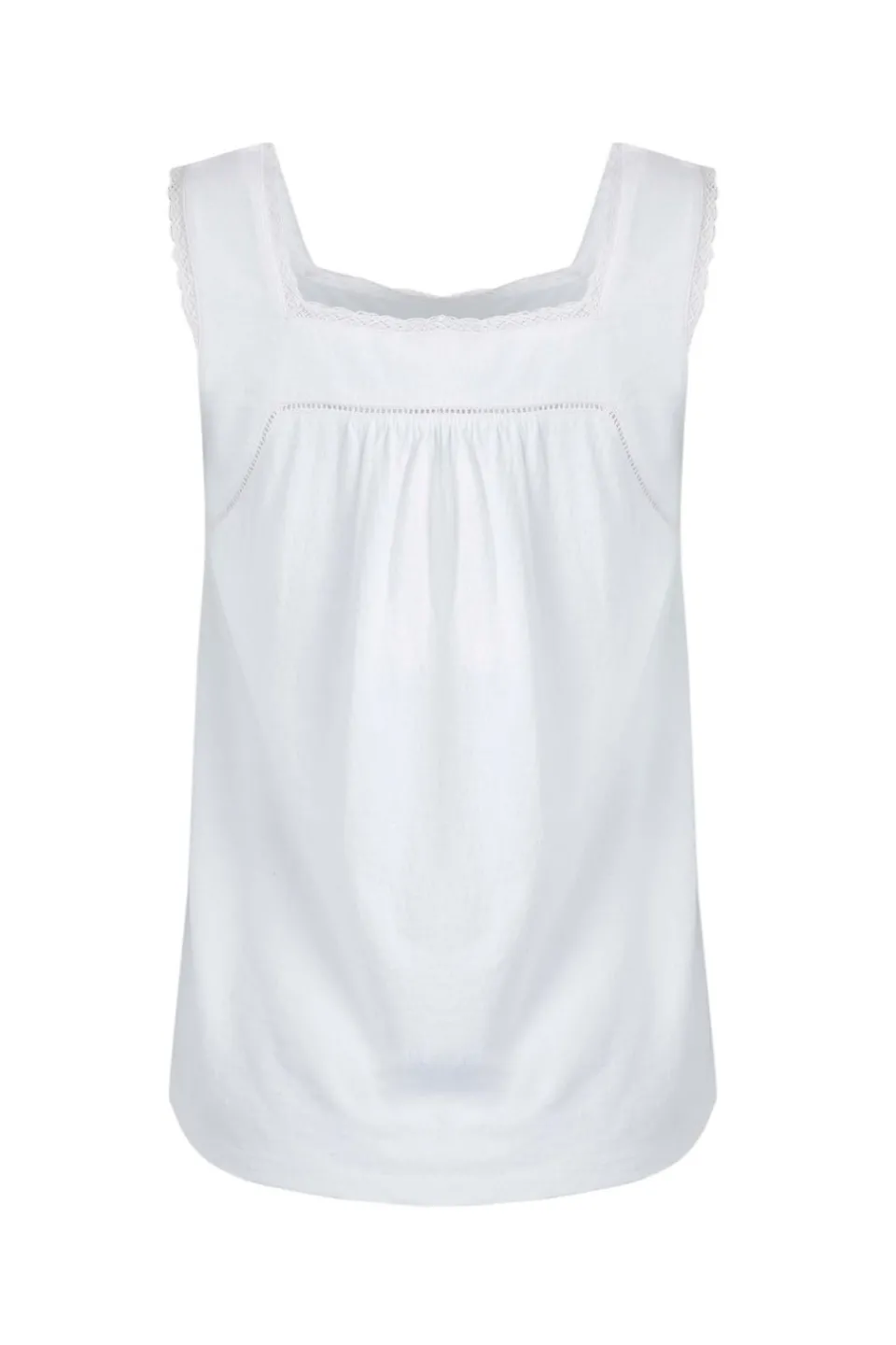 Tops>Weird Fish White Chelle Jersey Square Neck Vest