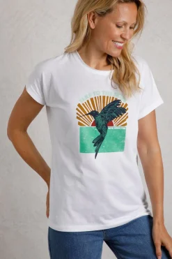 T-Shirts>Weird Fish White Fly Free Slub Graphic T-Shirt