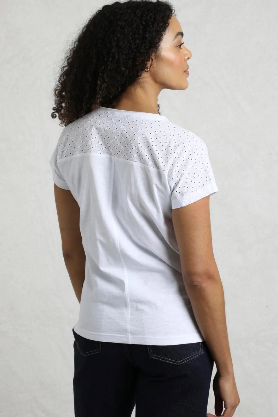 T-Shirts>Weird Fish White Pernille Cutaway T-Shirt