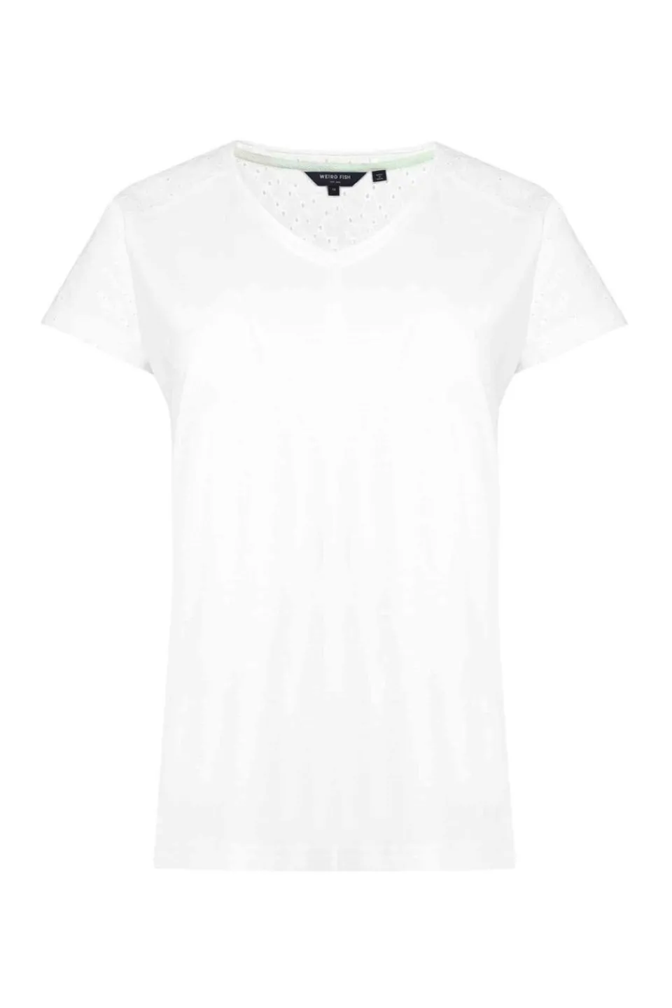 T-Shirts>Weird Fish White Pernille Cutaway T-Shirt