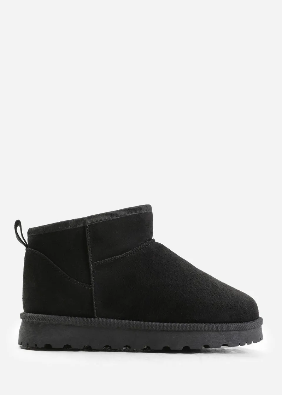 Footwear>Where's That From Where's That From Faux-Suede Maple Faux Fur Slipper Boots Black
