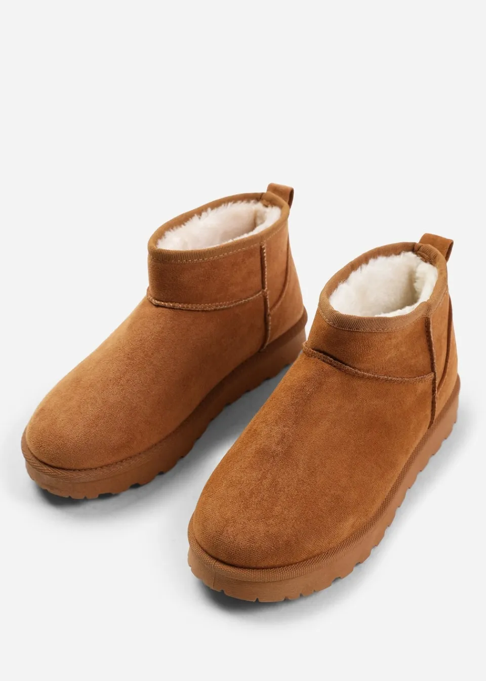 Footwear>Where's That From Where's That From Faux-Suede Maple Faux Fur Slipper Boots Chestnut