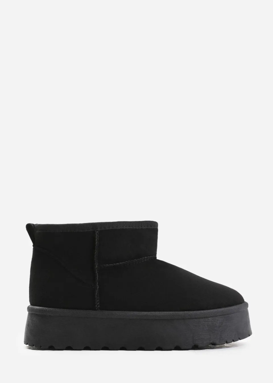 Footwear>Where's That From Where's That From Zyla Faux-Suede Fur Lining Slipper Boots Black