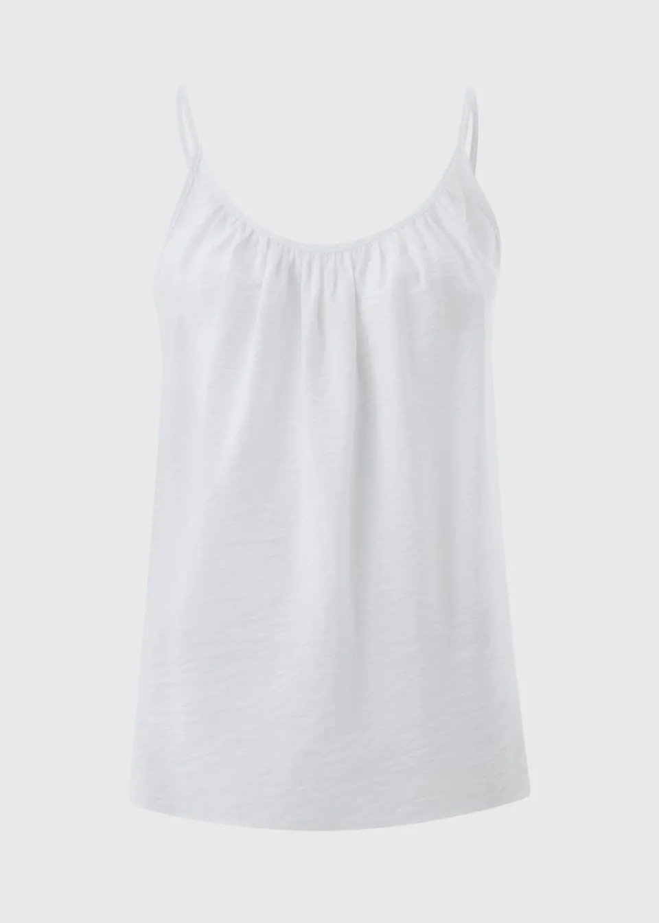 Tops>Papaya White Cami Top