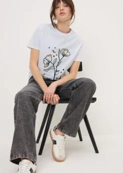 T-Shirts>Papaya White Flower Amour T-Shirt