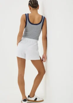Shorts>Papaya White Jersey Shorts