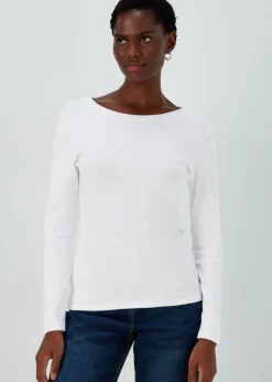 T-Shirts>Papaya Long Sleeve T-Shirt White