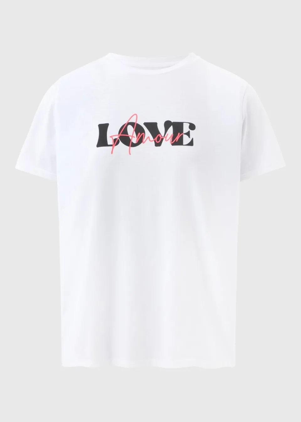 T-Shirts>Papaya White Love Amour T-Shirt