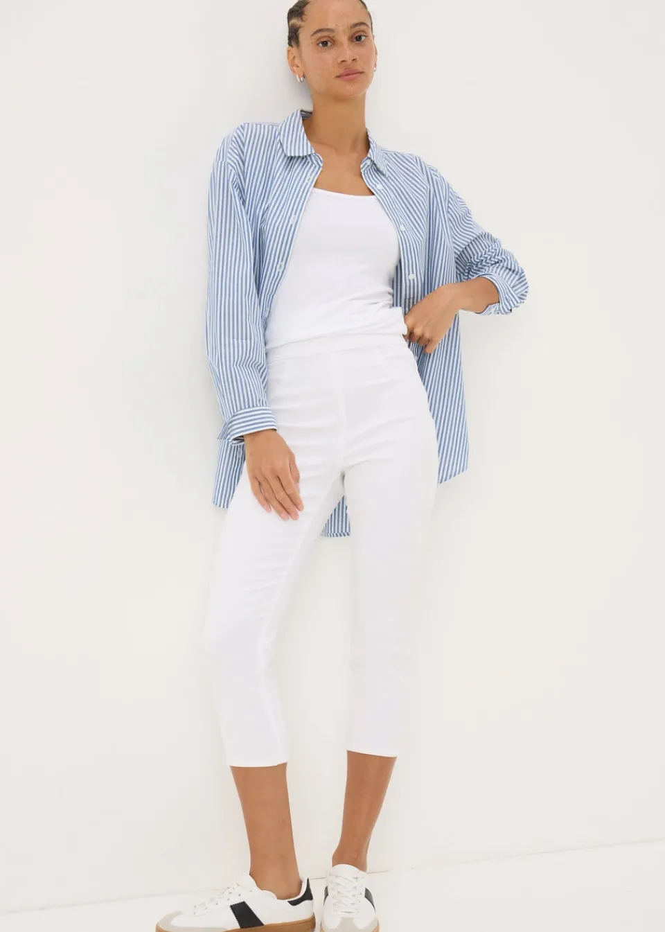 Jeans & Jeggings>Papaya Denim White Rosie Cropped Jeggings