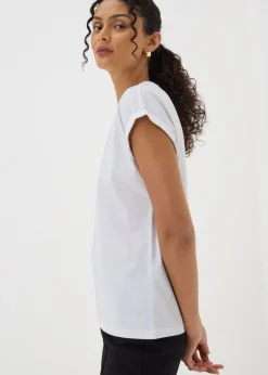 T-Shirts>Papaya White Short Sleeve T-Shirt