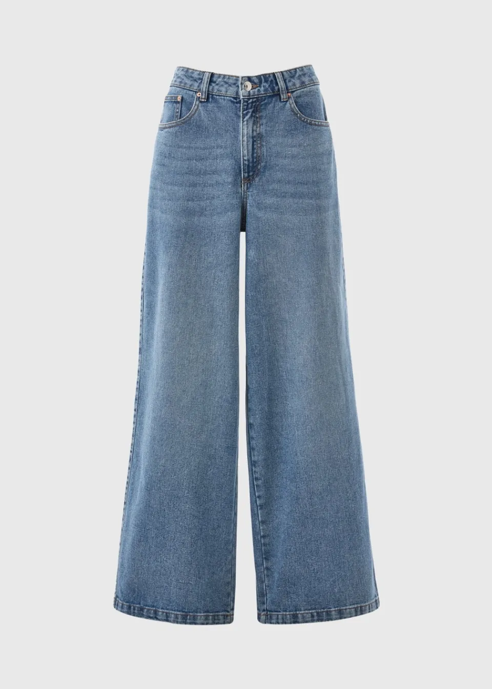 Jeans & Jeggings>Papaya Denim Wide leg mid blue jeans