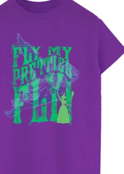 Tops>Wizard Of Oz Fly Purple Boyfriend Fit T-Shirt