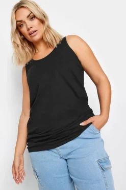 Tops>YOURS 2 Pack Curve Black & White Longline Vest Tops