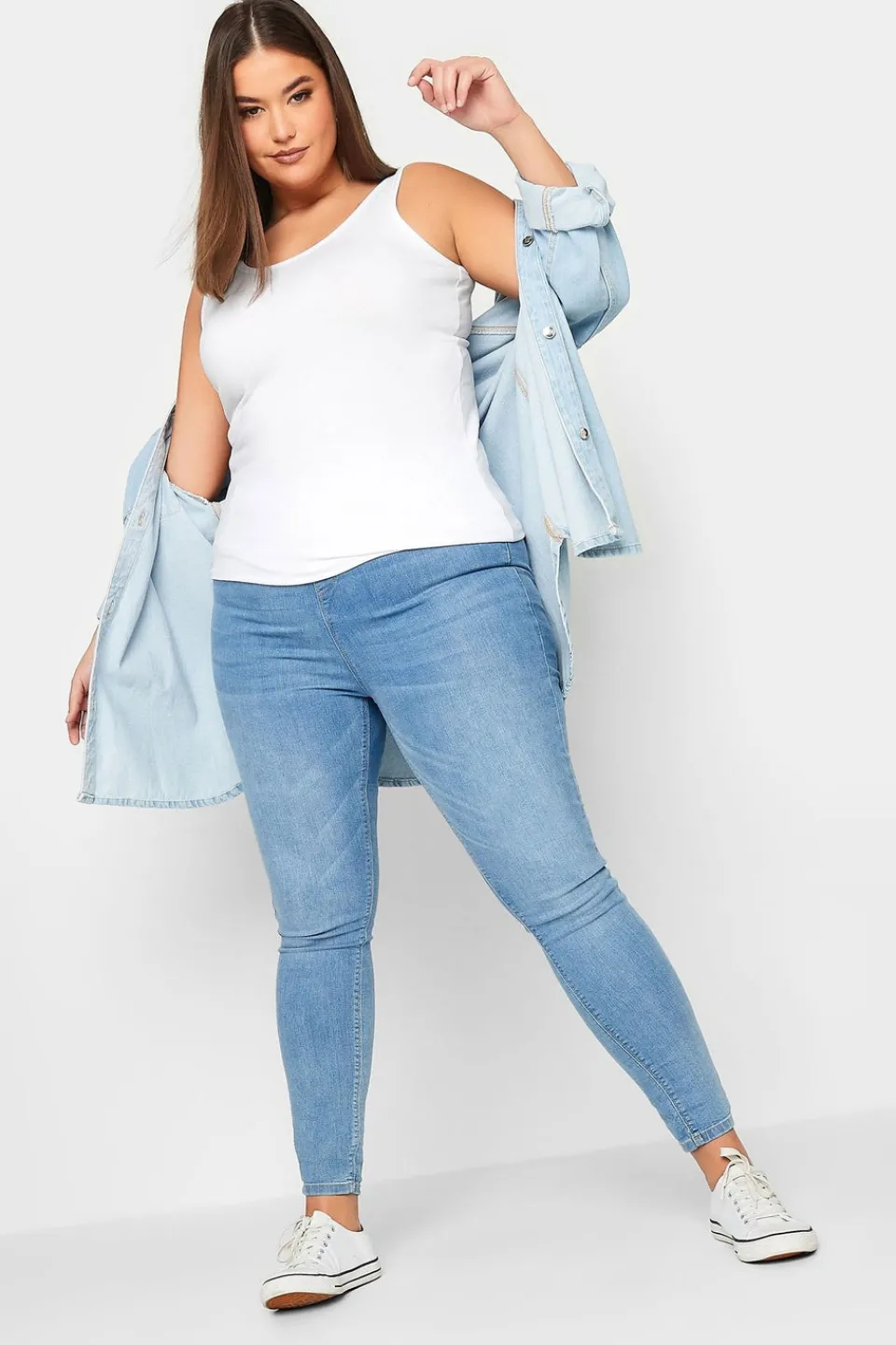 Tops>YOURS 2 Pack Curve Black & White Longline Vest Tops
