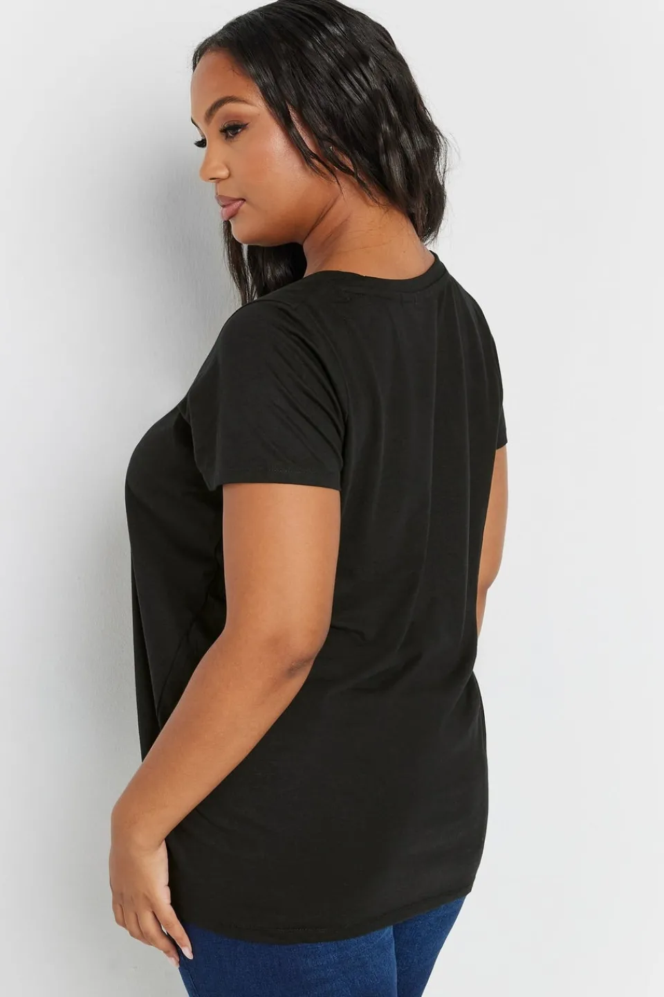 T-Shirts>YOURS 2 Pack Curve Black Core T Shirts