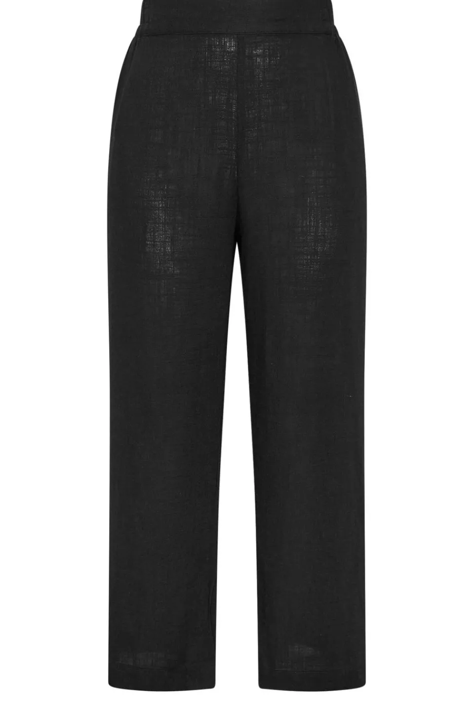 Trousers>YOURS Curve Linen Wide Leg Trousers Black