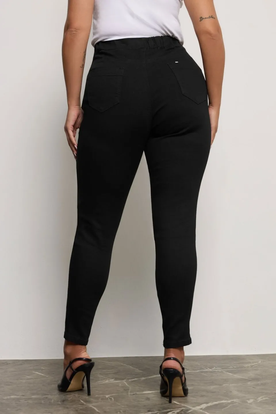 Jeans & Jeggings>YOURS Curve Black Pull On Stretch Jenny Jeggings
