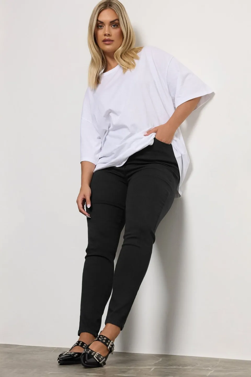 Jeans & Jeggings>YOURS Curve Black Stretch Skinny Ava Jeans