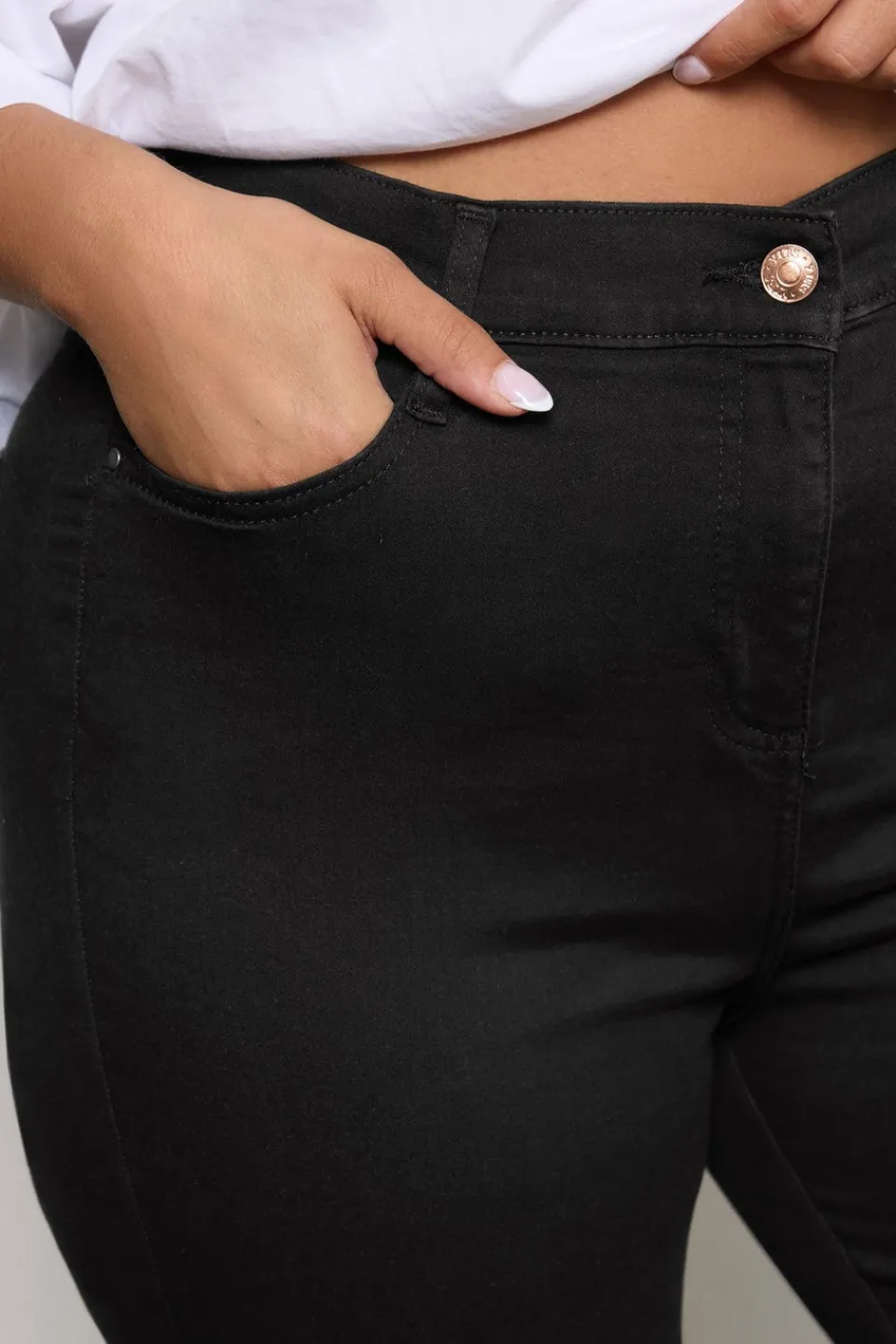 Jeans & Jeggings>YOURS Curve Black Stretch Skinny Ava Jeans