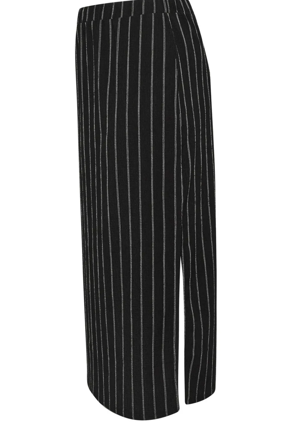 Skirts>YOURS Curve Black Textured Pinstripe Maxi Skirt