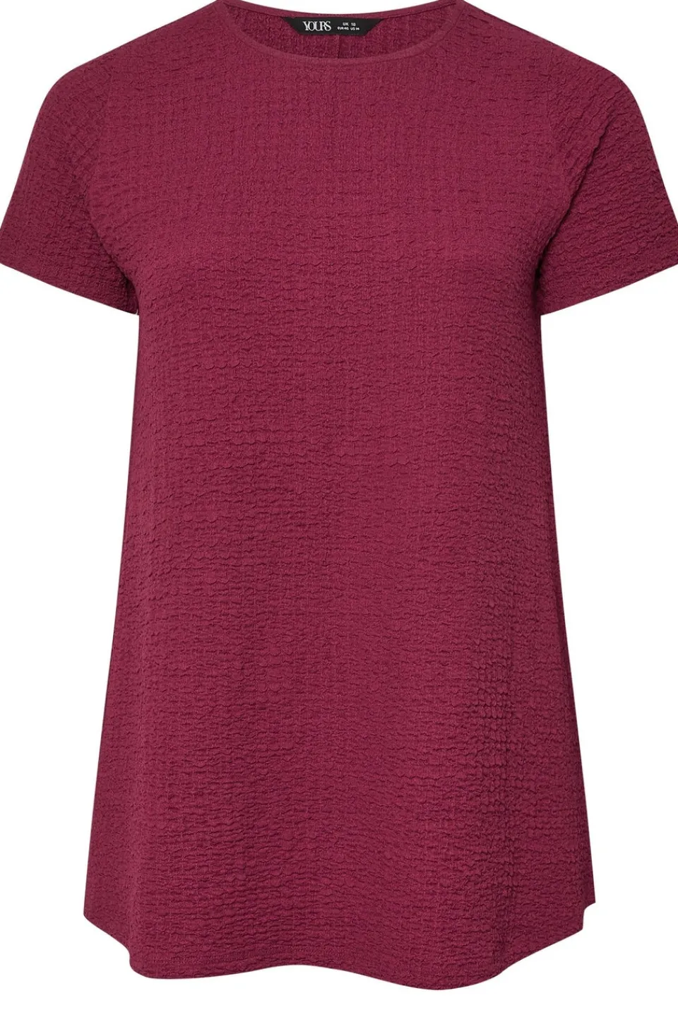 T-Shirts>YOURS Curve Dark Pink Textured Swing Top
