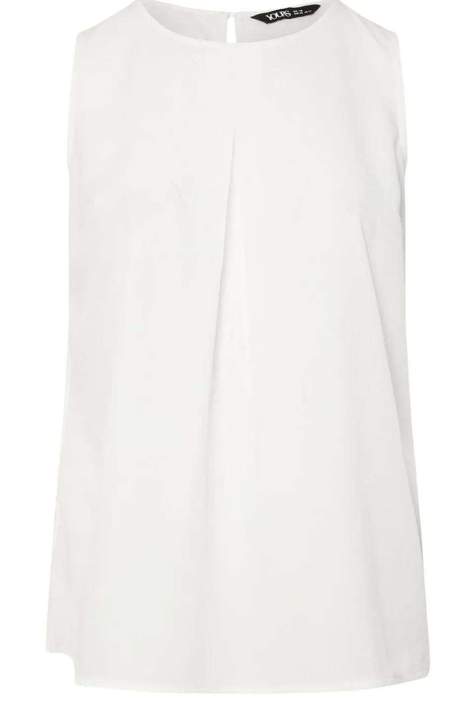 Tops>YOURS Curve Ivory White Lace Insert Vest Top