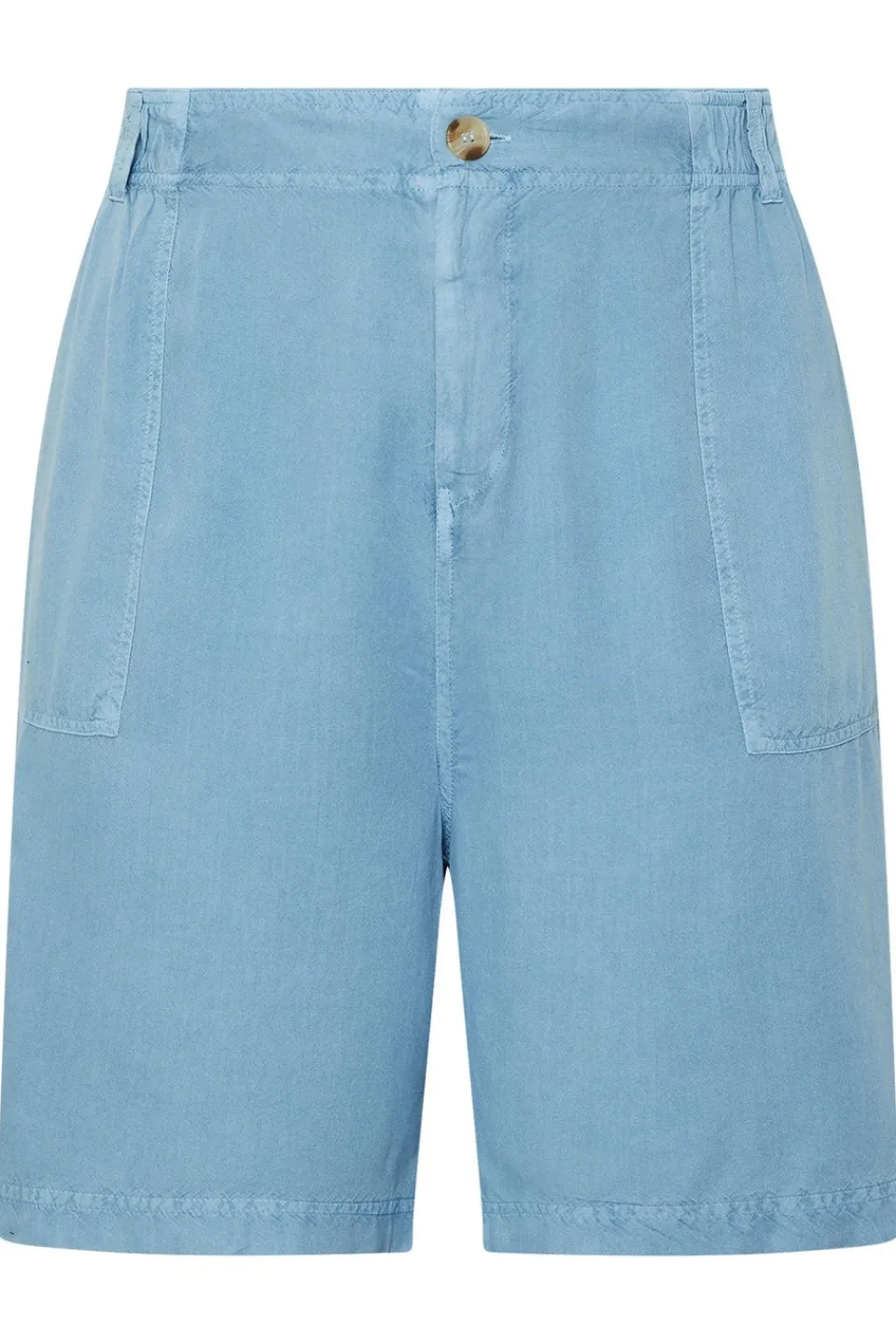 Shorts>YOURS Curve Light Blue Chambray Pull On Shorts