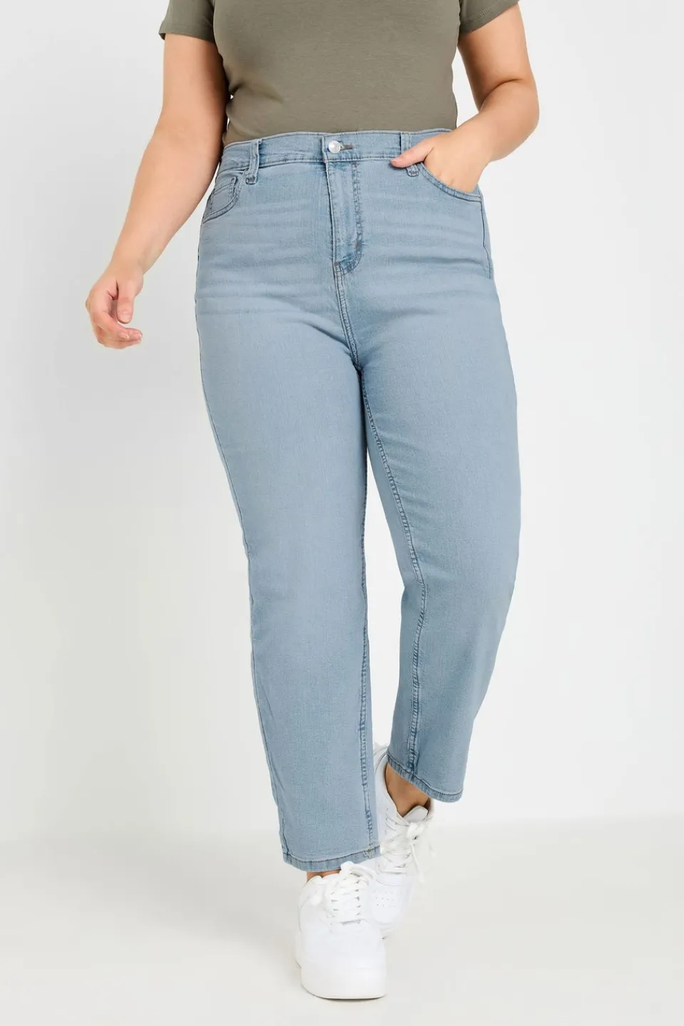 Jeans & Jeggings>YOURS Curve Light Blue Straight Leg Ruby Jeans