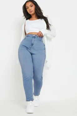Jeans & Jeggings>YOURS Curve Light Blue Wash Mom Jeans