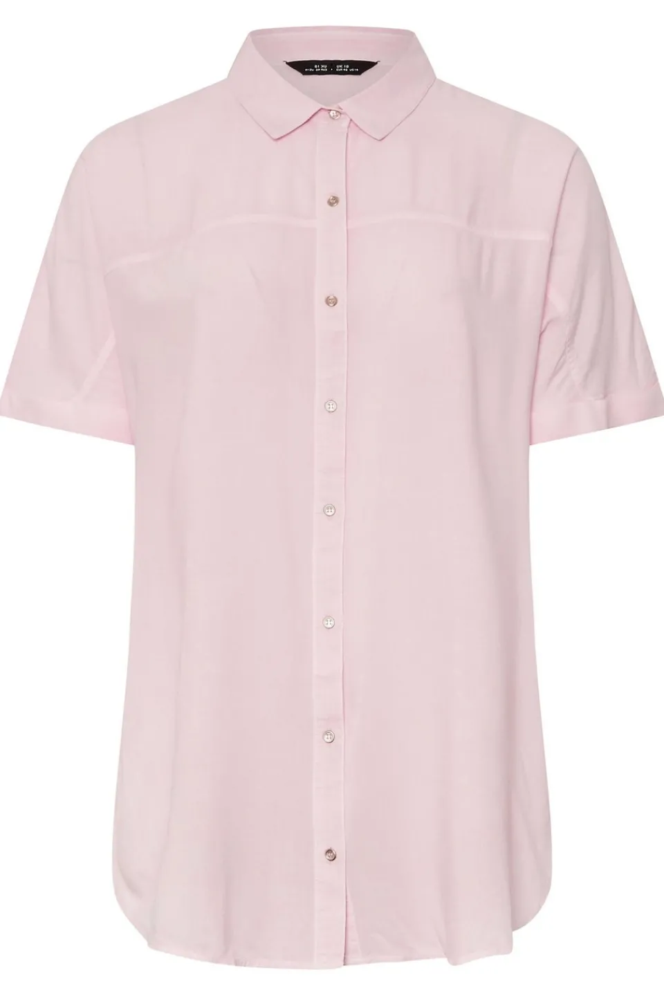 Tops>YOURS Curve Light Pink Washed Chambray Shirt