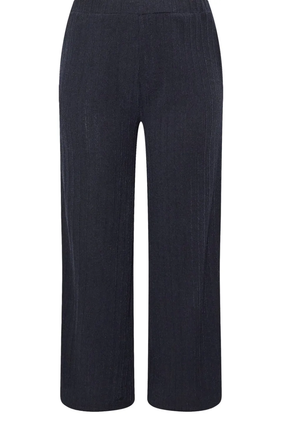 Trousers>YOURS Curve Navy Blue Knitted Wide Leg Trousers