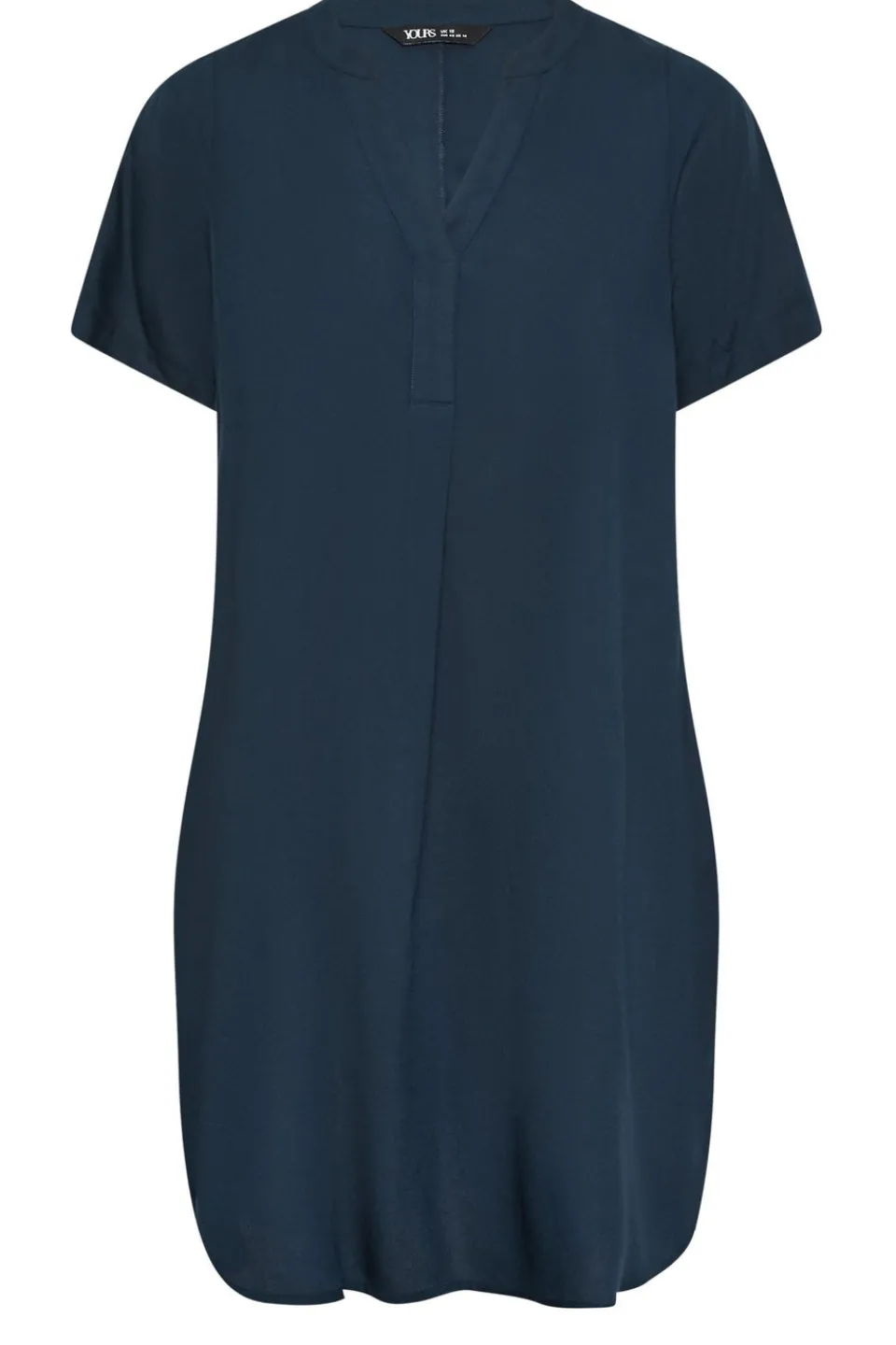 Dresses>YOURS Curve Navy Blue Short Sleeve Tunic Dress