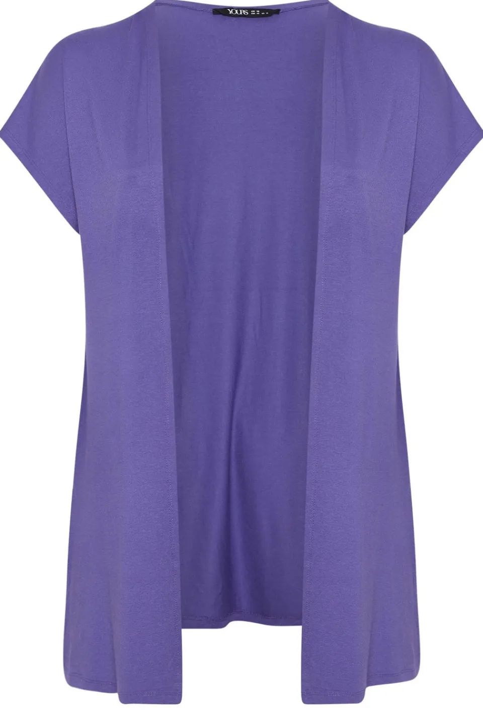 Tops>YOURS Curve Purple Grown On Sleeve Jersey Cardigan
