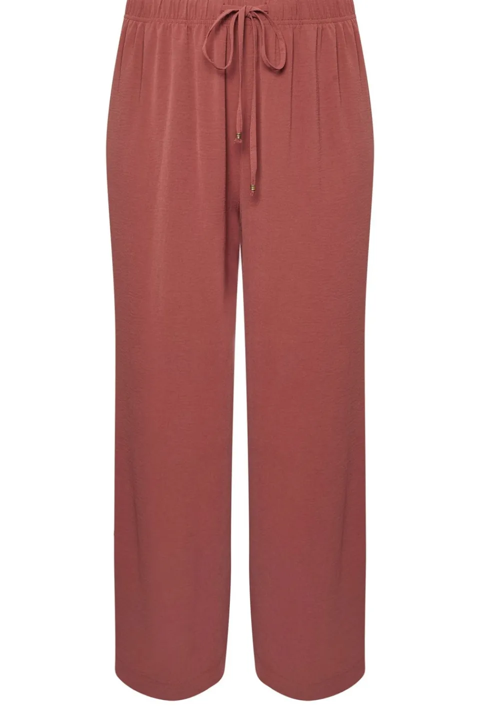 Trousers>YOURS Curve Rust Orange Twill Wide Leg Trousers