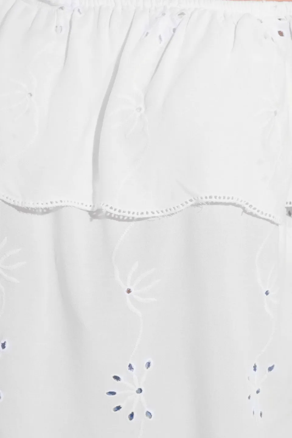 Tops>YOURS Curve White Broderie Anglaise Bardot Top
