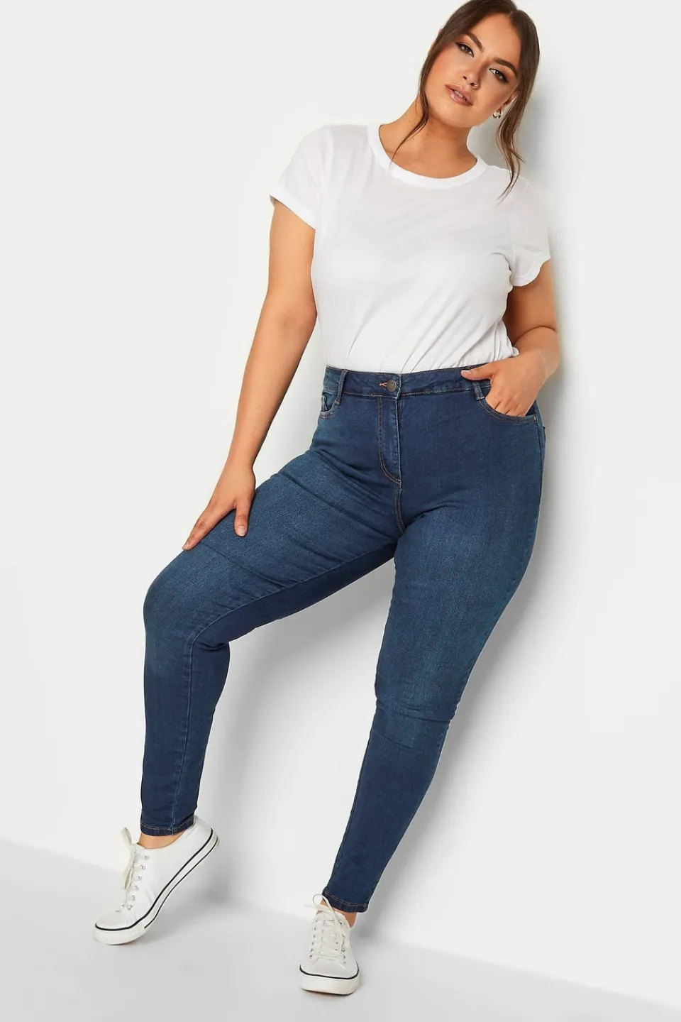Jeans & Jeggings>YOURS For Good Curve Indigo Blue Skinny Stretch Ava Jeans