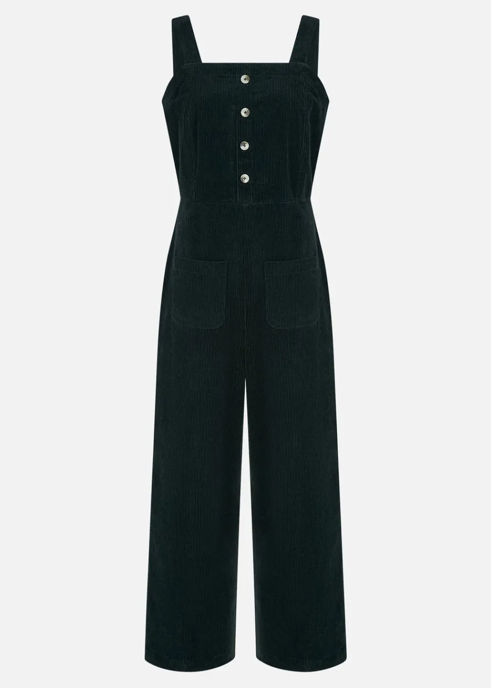 Jumpsuits & Playsuits>Yumi Black Cord Stretch Dungaree Style Jumpsuit