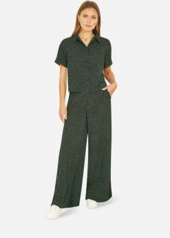 Blouses & Shirts>Yumi Black Ditsy Print Shirt
