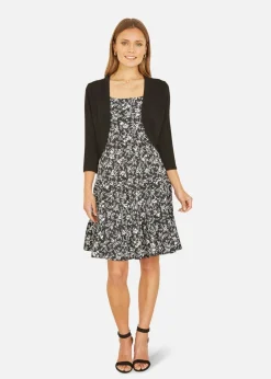 Tops>Yumi Black Knitted Curve Bolero