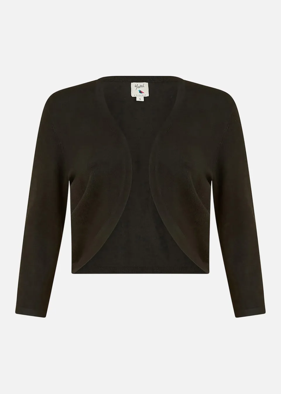 Tops>Yumi Black Knitted Curve Bolero