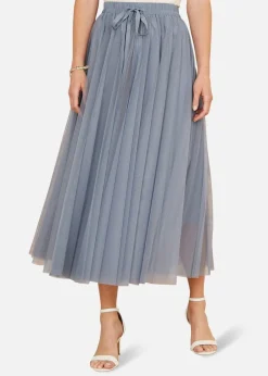 Skirts>Yumi Blue Mesh Tulle Skirt