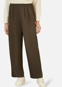 Trousers>Yumi Brown Wide Leg Trousers