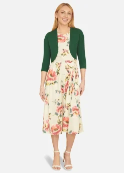 Tops>Yumi Dark Green Knitted Bolero