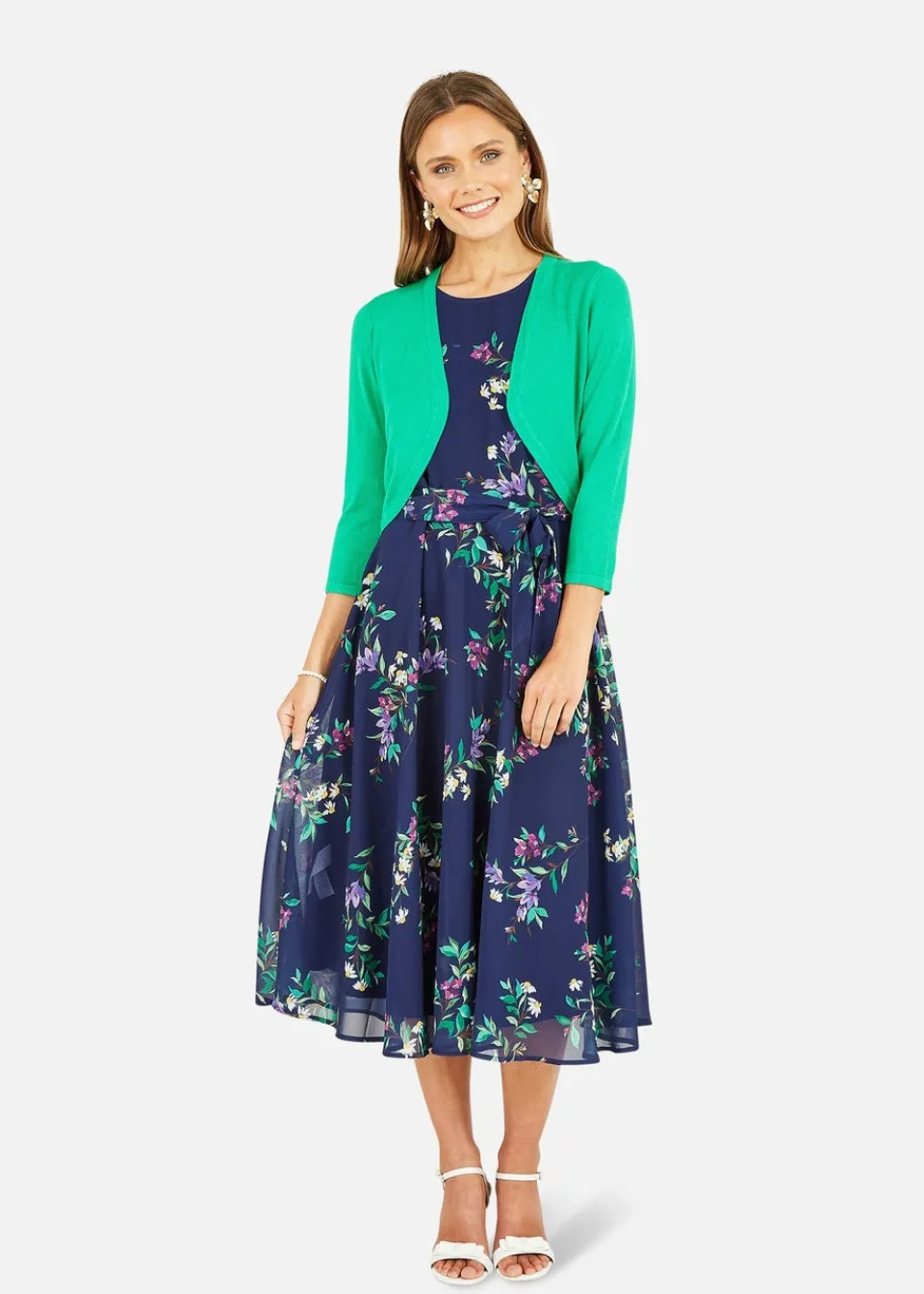 Tops>Yumi Green Knitted Curve Bolero
