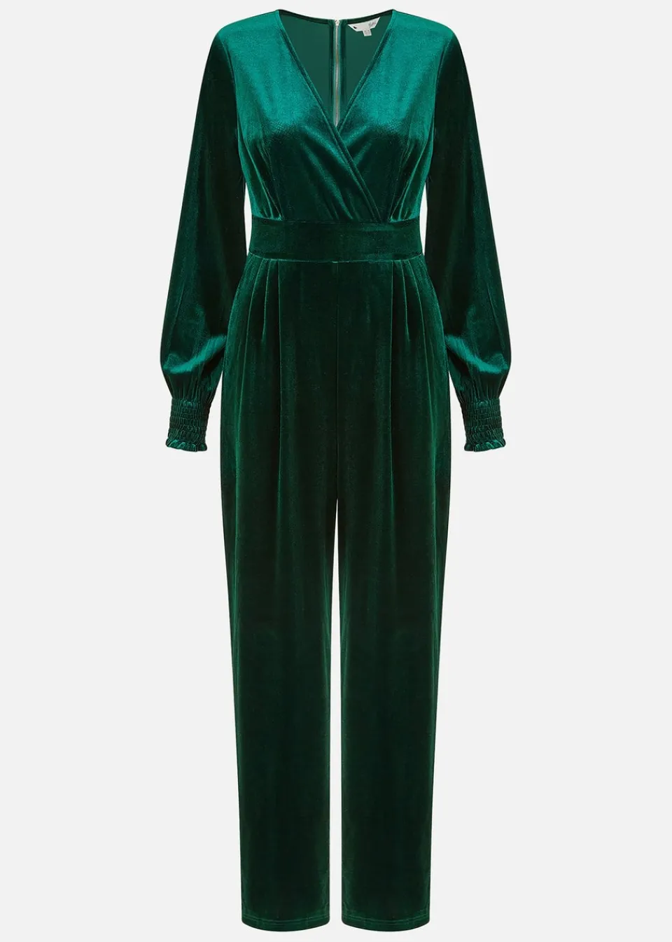 Jumpsuits & Playsuits>Yumi Green Velvet Long Sleeve Jumpsuit
