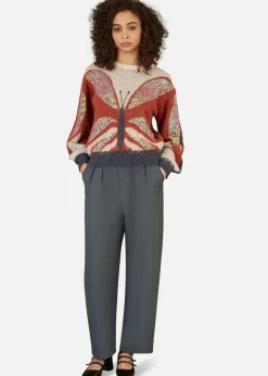 Trousers>Yumi Grey Wide Leg Trousers