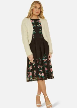 Coats & Jackets>Yumi Ivory Eyelash Knit Bolero
