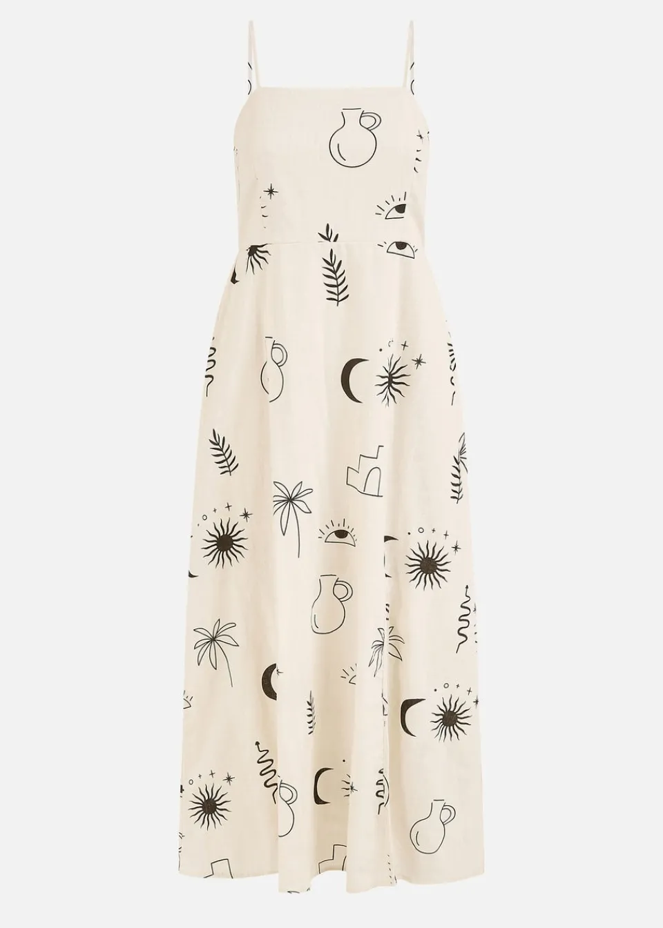 Dresses>Yumi Ivory Mystic Print Midi Sundress